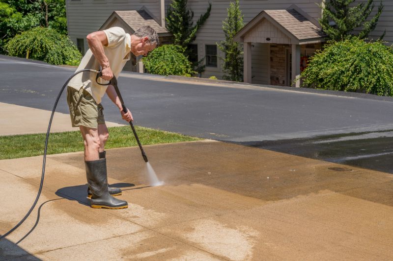 Cleaning a Concrete Driveway